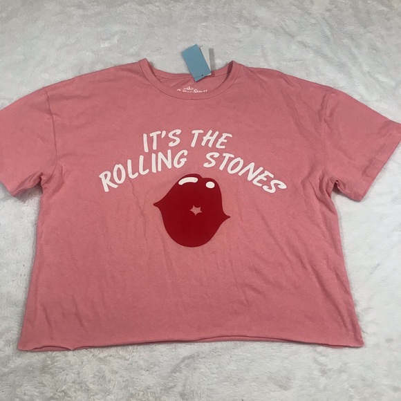 NEW ROLLING STONES KISS LIPS PINK SHIRT LOGO BAND - Picture 2 of 16